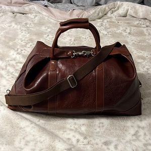 Leather overnight bag